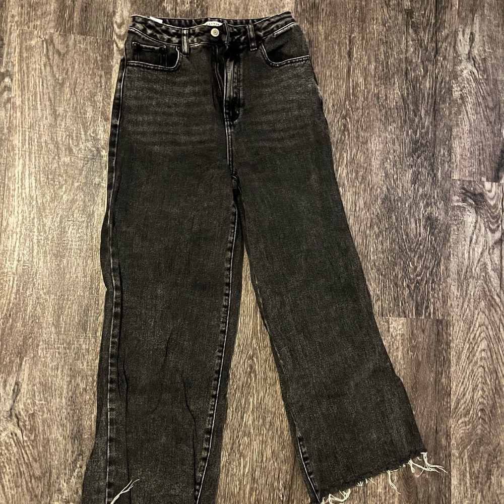Black PacSun puddle wide leg jeans